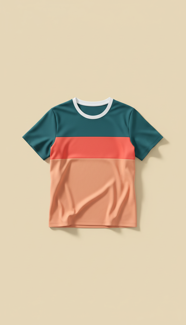Color-Blocked Performance Tee
